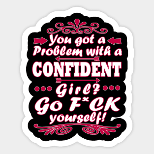 Women Girls Confident Birthday Gift Sticker